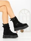 Ghete Dama cu Platforma 66WL19 BLACK | MEI