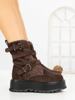 Ghete Dama cu Platforma 66WL19 BROWN | MEI