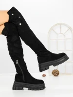 Cizme Dama cu Platforma 66WL32 BLACK | MEI