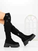 Cizme Dama cu Platforma 66WL32 BLACK | MEI