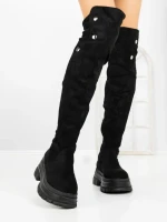 Cizme Dama cu Platforma 66WL32 BLACK | MEI