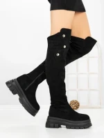 Cizme Dama cu Platforma 66WL32 BLACK | MEI
