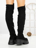 Cizme Dama cu Platforma 66WL32 BLACK | MEI