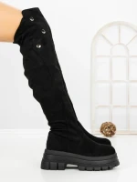 Cizme Dama cu Platforma 66WL32 BLACK | MEI