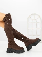 Cizme Dama cu Platforma 66WL32 BROWN | MEI