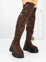 Cizme Dama cu Platforma 66WL32 BROWN | MEI