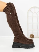 Cizme Dama cu Platforma 66WL32 BROWN | MEI