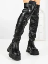 Cizme Dama cu Platforma 66WL32 BLACK | MEI