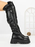 Cizme Dama cu Platforma 66WL32 BLACK | MEI