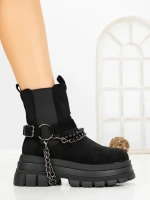 Ghete Dama cu Platforma 66WL33 BLACK | MEI