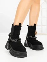 Ghete Dama cu Platforma 66WL33 BLACK | MEI