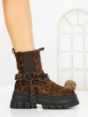 Ghete Dama cu Platforma 66WL33 LEOPARD PRINT | MEI