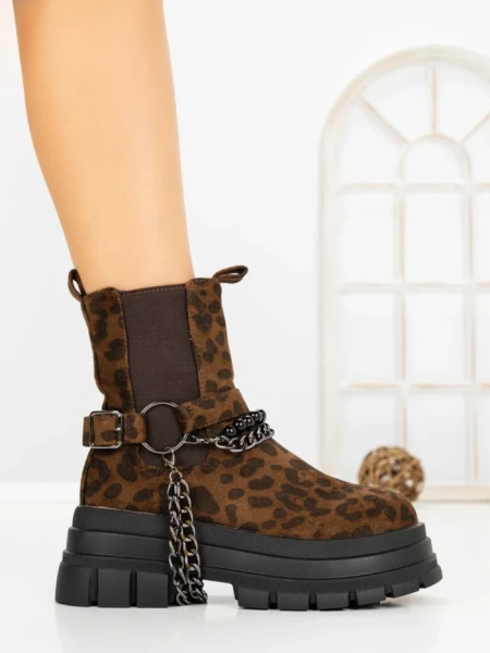 Ghete Dama cu Platforma 66WL33 LEOPARD PRINT | MEI