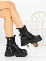 Ghete Dama cu Platforma 66WL33 BLACK | MEI
