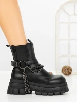 Ghete Dama cu Platforma 66WL33 BLACK | MEI
