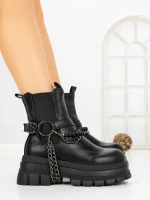 Ghete Dama cu Platforma 66WL33 BLACK | MEI