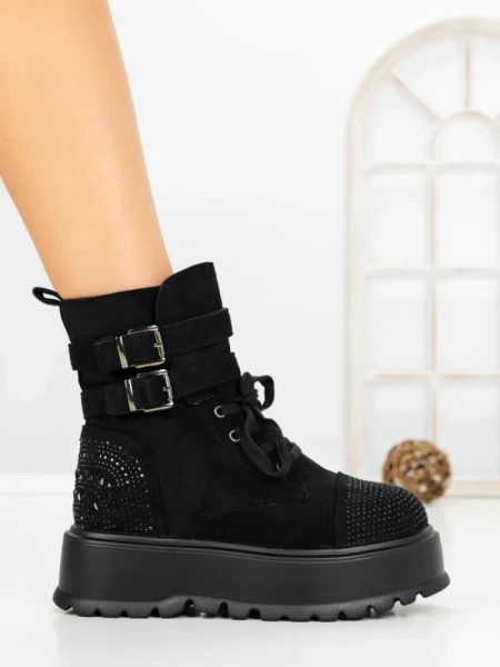 Ghete Dama cu Platforma 66WL30 BLACK | MEI