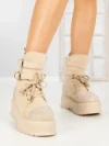 Ghete Dama cu Platforma 66WL30 BEIGE | MEI