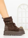 Ghete Dama cu Platforma 66WL30 BROWN | MEI