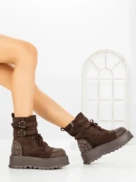 Ghete Dama cu Platforma 66WL30 BROWN | MEI