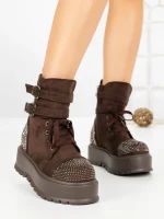 Ghete Dama cu Platforma 66WL30 BROWN | MEI