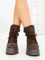 Ghete Dama cu Platforma 66WL30 BROWN | MEI