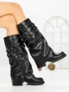 Cizme Dama cu Toc 67WL15 BLACK | MEI