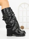 Cizme Dama cu Toc 67WL15 BLACK | MEI