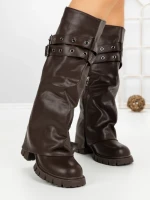 Cizme Dama cu Toc 67WL15 DARK BROWN | MEI