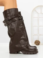 Cizme Dama cu Toc 67WL15 DARK BROWN | MEI