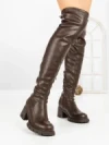 Cizme Dama cu Toc 67WL22 BROWN | MEI