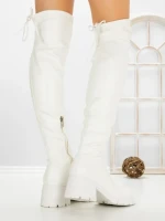 Cizme Dama cu Toc 67WL22 WHITE | MEI