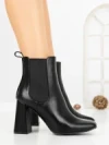 Botine cu Toc Gros V8-08 BLACK | VIVIRICH