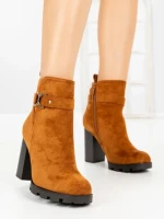 Botine cu Toc Gros B7-1 CAMEL | VIVIRICH