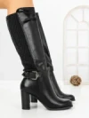 Cizme Dama cu Toc 78-2 BLACK | VIVIRICH