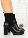 Botine cu Toc Gros W-37 BLACK | VIVIRICH