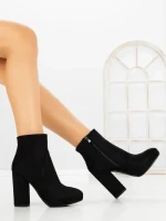 Botine cu Toc Gros VQ-370 BLACK | VIVIRICH