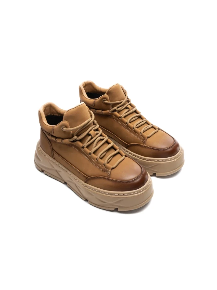 Ghete Barbati din piele naturala 225-5B TAUPE | ADVANCER