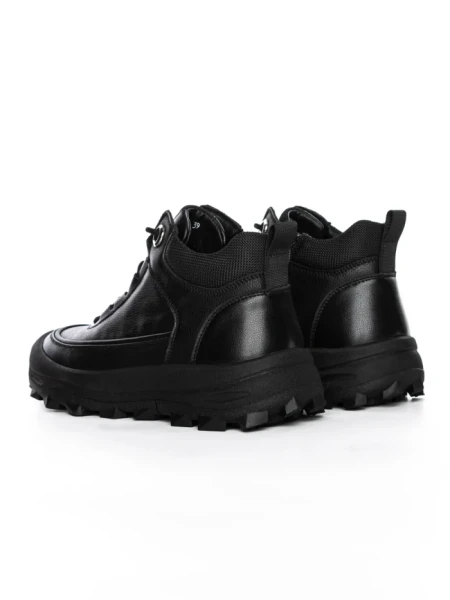 Ghete Barbati din piele naturala E18013 BLACK | ADVANCER