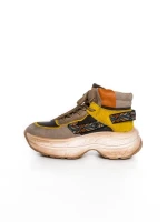 Pantofi Sport Dama din piele naturala HD7672 APRICOT-YELLOW | ADVANCER