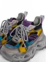 Pantofi Sport Dama din piele naturala HY6398 DARK GREY-PURPLE | ADVANCER