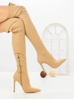 Cizme Dama cu Toc C-289 BEIGE | STEPHAN
