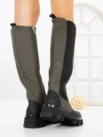 Cizme Dama cu Platforma C-285 GREEN | STEPHAN