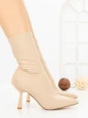 Botine cu Toc Subtire H-1 BEIGE | STEPHAN