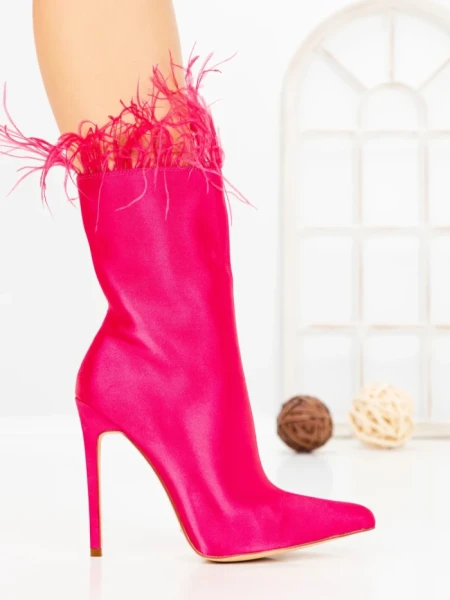 Botine cu Toc Subtire C-269 FUCHSIA | STEPHAN