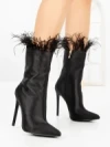 Botine cu Toc Subtire C-269 BLACK | STEPHAN