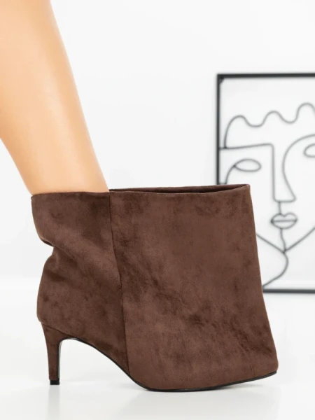 Botine cu Toc Subtire 52270 BROWN | GALLEVANI