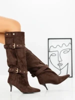 Cizme Dama cu Toc 52271 BROWN | GALLEVANI