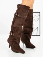 Cizme Dama cu Toc 52271 BROWN | GALLEVANI
