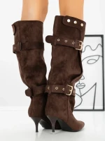 Cizme Dama cu Toc 52271 BROWN | GALLEVANI